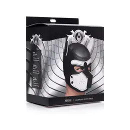XR Brands Neoprene Puppy Mask Flexible Ears Black Universal Size