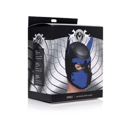 XR Brands Neoprene Puppy Hood Flexible Ears Black Mask