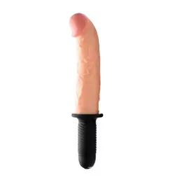 XR Brands Curved Vibrating Thrusting Device 22cm Black