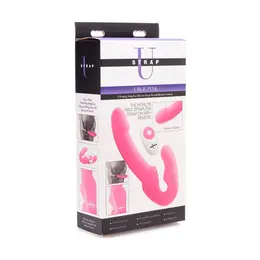 Strap-On-Me Strapless Double Intimate Device with Remote, Silicone, Black