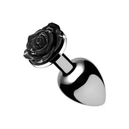 Blush Novelties Black Rose Aluminijumski Čep Mali - Elegantan Metalni Dizajn