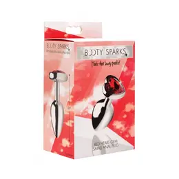 Booty Sparks Red Heart Gem Intimate Plug Small Size Aluminum