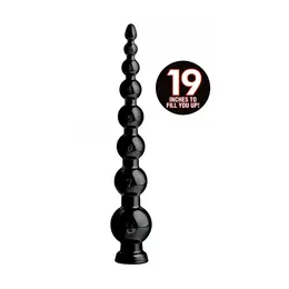 XR Brands Master Series Postepene Spiralne Perle 48 cm Crne