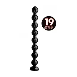 XR Brands Bead Snake Fleksibilni Sistem 19 Kugli 48 cm Crni