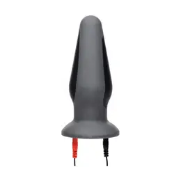 Zeus Estim Silicone Anal Plug Large - Electro-Stimulation, Black