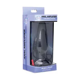 Zeus Estim Silicone Anal Plug Large - Electro-Stimulation, Black