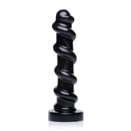 XR Brands The Screw Intimna Mašina Crna sa Teksturiranim Spiralnim Dizajnom 27 cm