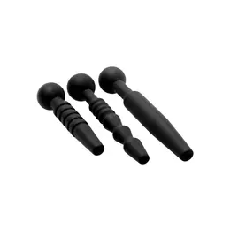 Dark Rods Silikonski Uretralni Dilator Set 3 Komada - Fleksibilan i Šupalj Dizajn