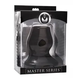 XR Brands Master Series Šuplji Tunel Čep Crni Srednji - Anatomski Dizajn