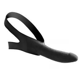 Master Series Face Fuk Strap-On Gag - Podesivi Lateks Pojas za Glavu Crni