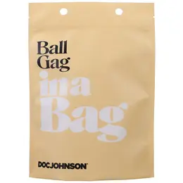 Doc Johnson Gag Lopta Veganska Koža Podesivi Crni 55mm