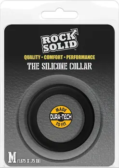Rock Solid Silikonski kragnasti prsten srednji - ravna površina za udobno prijanjanje
