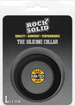 Rock Solid Silikonski kragnasti prsten veliki - ravni premium silikonski potporni prsten