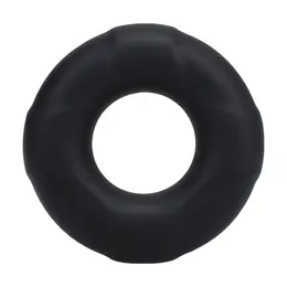 Rock Solid Lifesaver Silicone Ring - Flexible, Body-Safe, Black