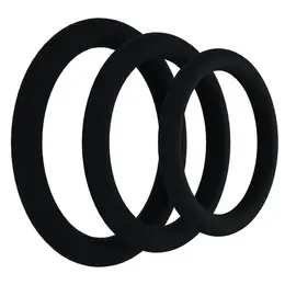 Oxballs Tri-Pack Silicone Gasket Ring Set Flexible Black 3 Sizes