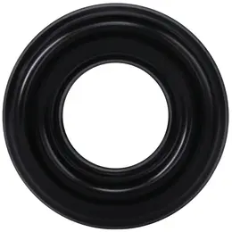 Rock Solid Ribbed Donut Ring - Textured Silicone, Flexible, Black