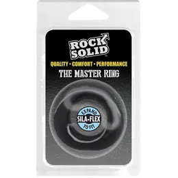 Rock Solid The Master Silikonski Potporni Prsten Crni Debeli Udobni