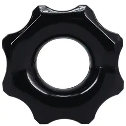 Rock Solid The Gear Silicone Ring - Flexible Anatomical Design, Black