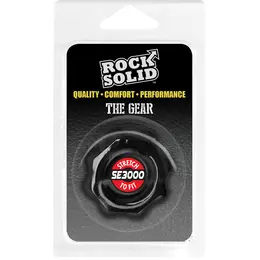 Rock Solid The Gear Silicone Ring - Flexible Anatomical Design, Black