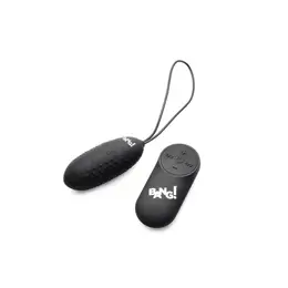 XR Brands Bumpy Silicone Stimulation Egg 28-Speed, Purple, USB Rechargeable