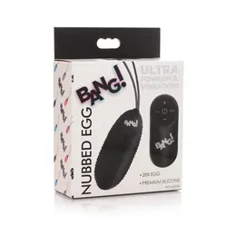 XR Brands Bumpy Silicone Stimulation Egg 28-Speed, Purple, USB Rechargeable