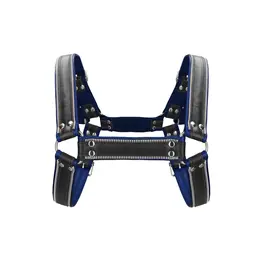 Z Series Leather Chest Harness S/M with Stainless Steel Accents