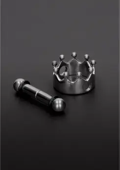 Ouch! Magnetic Aluminium Nipple Crown Clip - Adjustable Silver Accessory