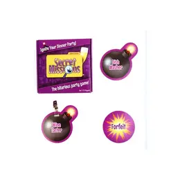 Secret Missions Party Game - Dinner Theme Card Set, 12 Name Badges
