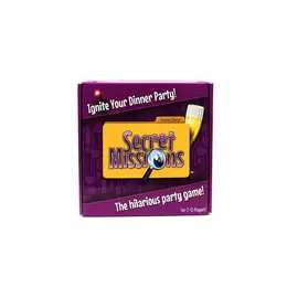 Secret Missions Party Game - Dinner Theme Card Set, 12 Name Badges