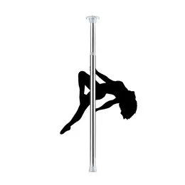 Ouch! Podesiva plesna šipka 215-279 cm, hromirana, model za kućni trening