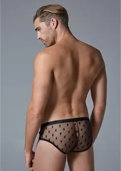Male Power Star Mesh bokserice S/M – ultra prozirne sa motivom zvezda