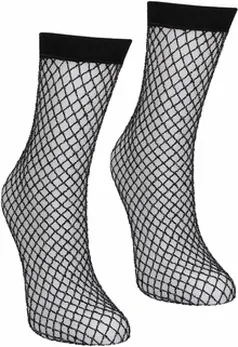 Leg Avenue Glitter Fishnet Socks Silver Sparkle One Size