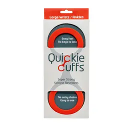 Quickie Cuffs Silicone Flexible Restraints Medium Black