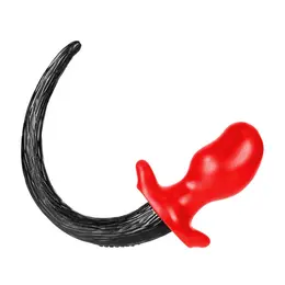 Oxballs PUPTAIL Large Silicone Tail Plug - Black, Size L