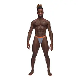 Male Power Casanova Uplift Micro Thong S/M Satin Waistband Black