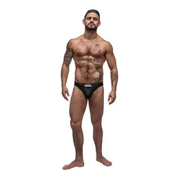 Male Power Black Nite Jock S/M - Sporty Striped Waistband Intimate Apparel
