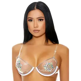 Clear Things Up Convertible Rhinestone Bra One Size by Fantasy Lingerie