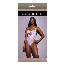 Leg Avenue Twist Cup Teddy Pink - One Size, Elegantan Čipkasti Dizajn