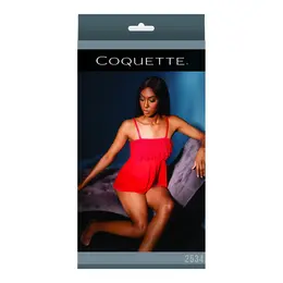 Dreamgirl Ruffle Babydoll Intimate Lingerie Set Red One Size