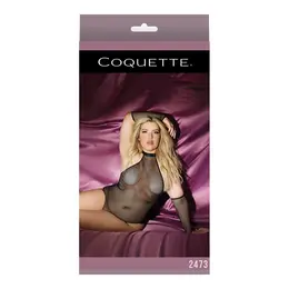 Dreamgirl Plus Size Mrežasti Bodi sa Odvojenim Rukavima Crna