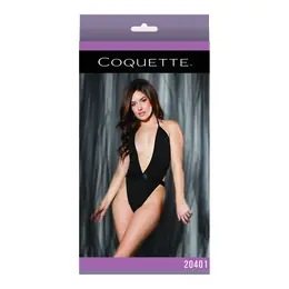 Leg Avenue Halter Teddy Crna One Size - Elegantan Dizajn Bodija