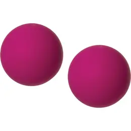 Steamy Ben-Wa Balls Silicone Duo Blue & Pink - Velvet Touch Finish