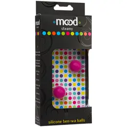 Steamy Ben-Wa Balls Silicone Duo Blue & Pink - Velvet Touch Finish