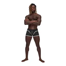 Male Power Sport Mesh Mini Short S Crna - Atletski Dizajn, Prozračna Tkanina