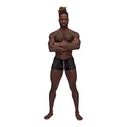 Male Power Landing Strip Mini Short S Mat Oniks Crna
