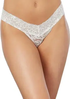Dreamgirl Lace Thong - Elegant Lace Lingerie, Black, One Size