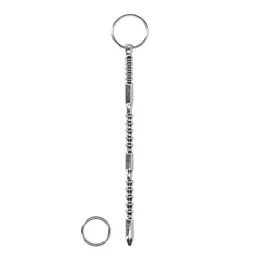 Mystim Ribbed Stainless Steel Sounding Rod 0.4/9 mm - Durable Precision Tool