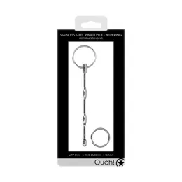 Mystim Ribbed Stainless Steel Urethral Sounding Rod 8 mm