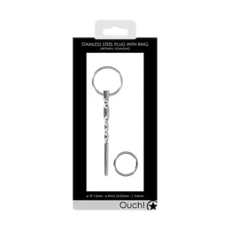 Mystim Ribbed Hollow Urethral Sound 7.5 mm Stainless Steel