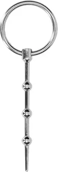 Mystim Metal Urethral Sounding Rod with O-Ring, Silver, 9 cm